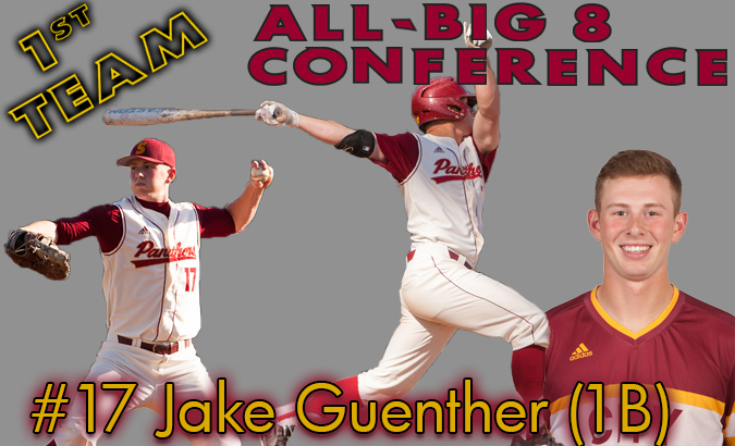 Guenther is selected to the 1st Team All-Big 8 Conference as a First Baseman