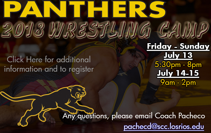 Registration now open for the 13th Annual SCC Wrestling Camp July 13-15