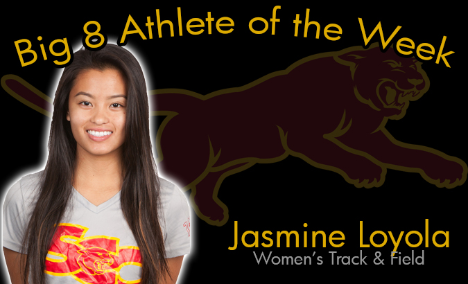Jasmine Loyola earns Big 8 Athlete of the Week for Women's Track & Field