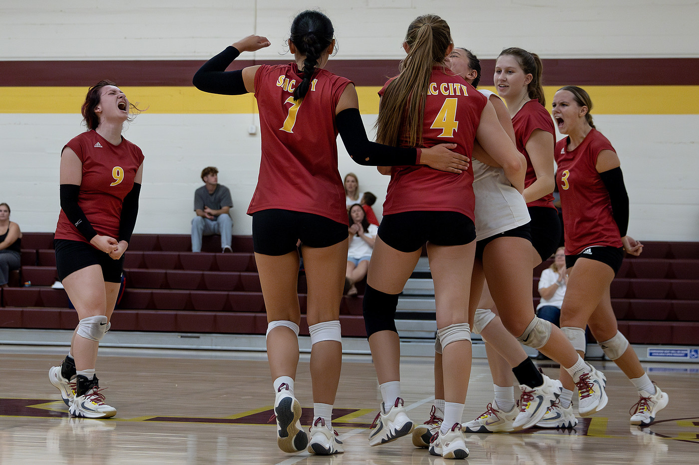 Sac City goes the distance and comes away with a 3-2 (25-23, 25-22, 23-25, 16-25, 15-13) win over the Falcons