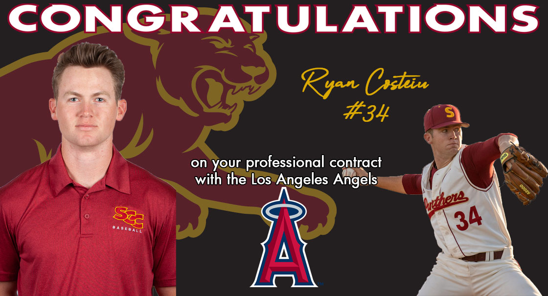 Former Panther, Ryan Costeiu, signs a professional contract with the Los Angeles Angels after being selected in the 7th round