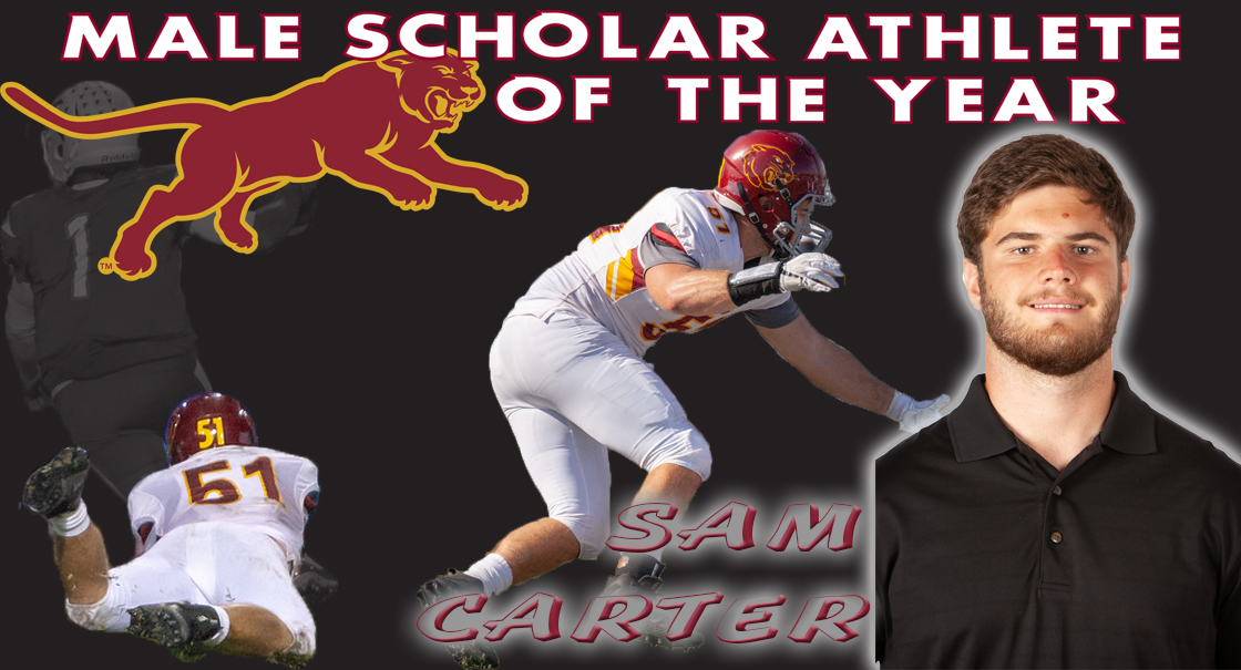 Sam Carter is the 2018-19 SCC Male Scholar Co-Athlete of the Year