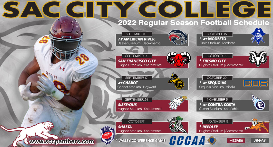 Panthers open up the 2022 season this Saturday at American River College - kickoff bumped up to 11am