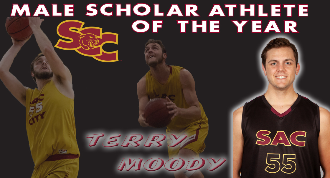 Terry Moody is awarded the 2019-20 SCC Male Scholar Athlete of the Year