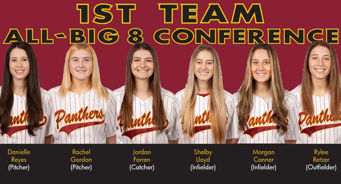 Reyes, Gordon, Farren, Lloyd, Conner and Retzer are 1st Team All-Big 8 Conference Selections