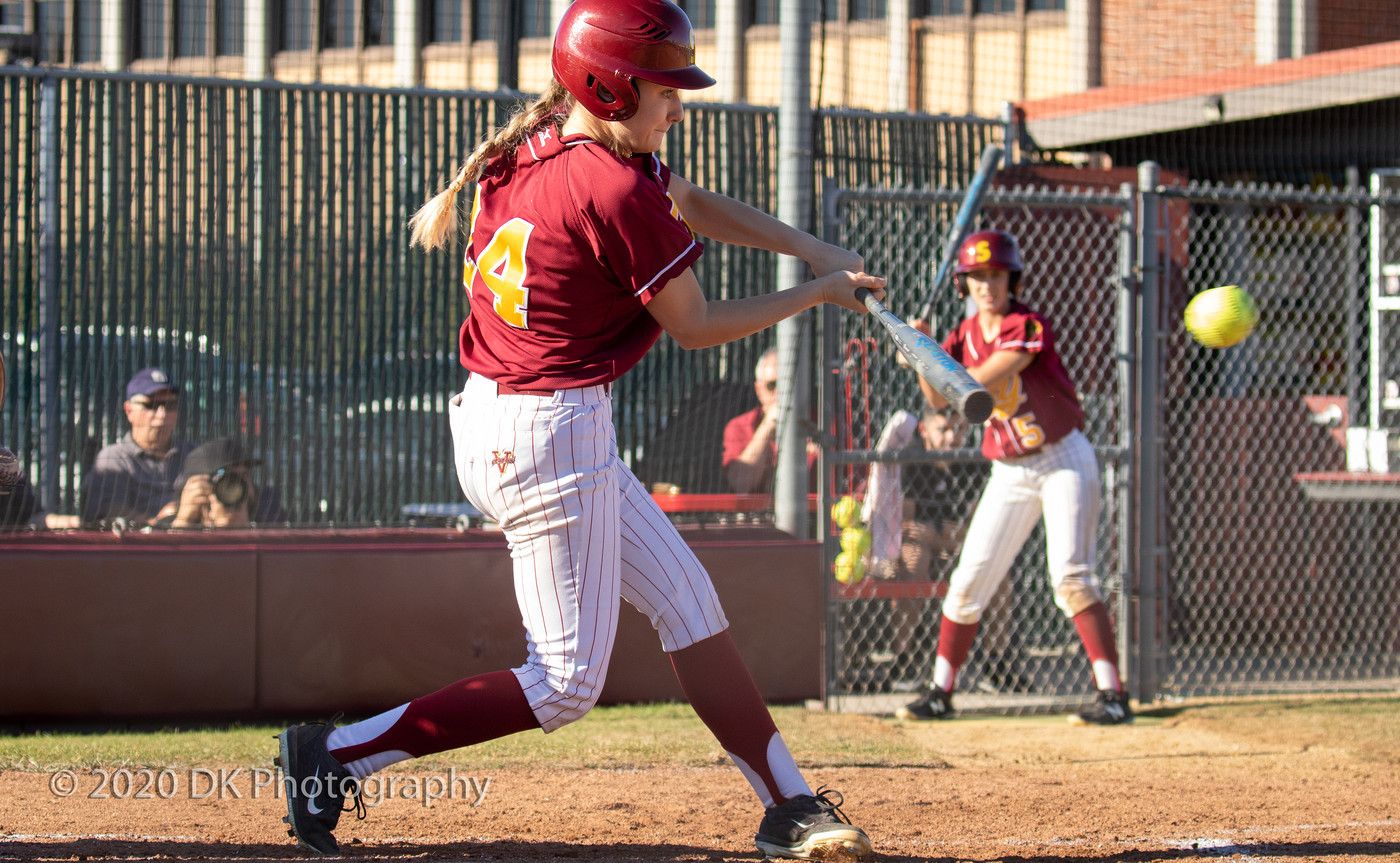 Avery Smith (#24), City College sophomore at bat in the second game of a double header against Merced College at The Yard on Feb. 11th.