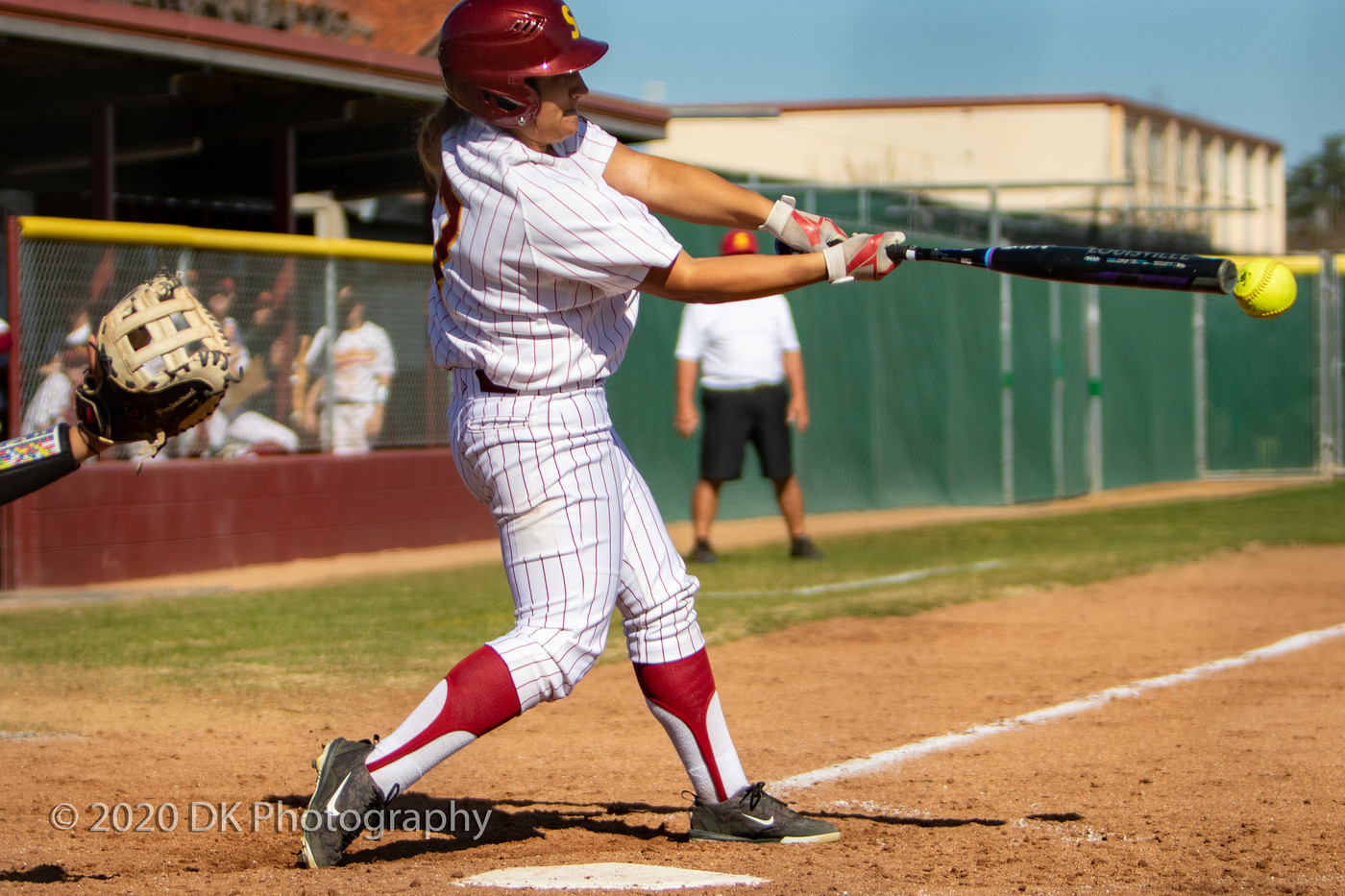 Breanna Dunn (#7), City College sophomore at bat in the game against Fresno City College at The Yard on Feb. 17th.