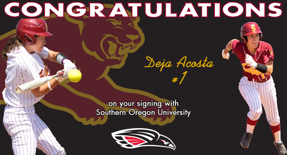 Acosta signs with Southern Oregon University to continue her softball and education with the (NAIA) Raiders