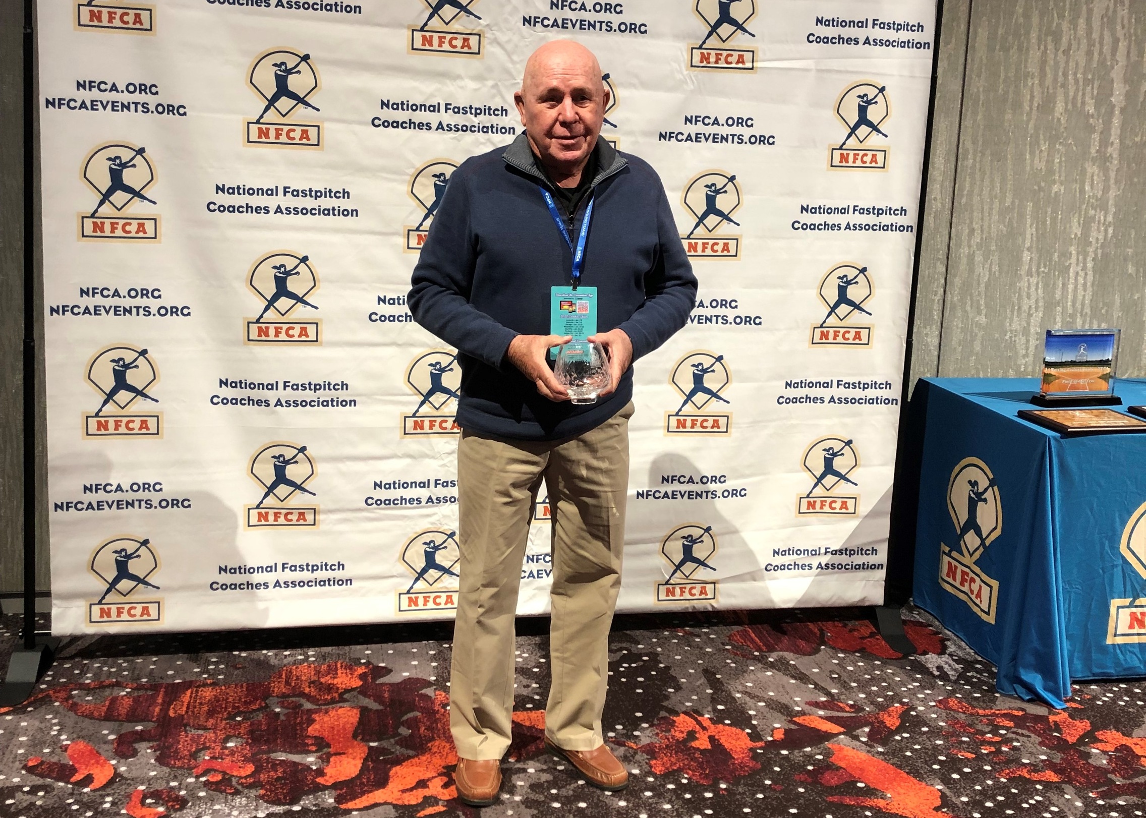 Coach Kiernan is honored by the NFCA for his 1,100 career wins