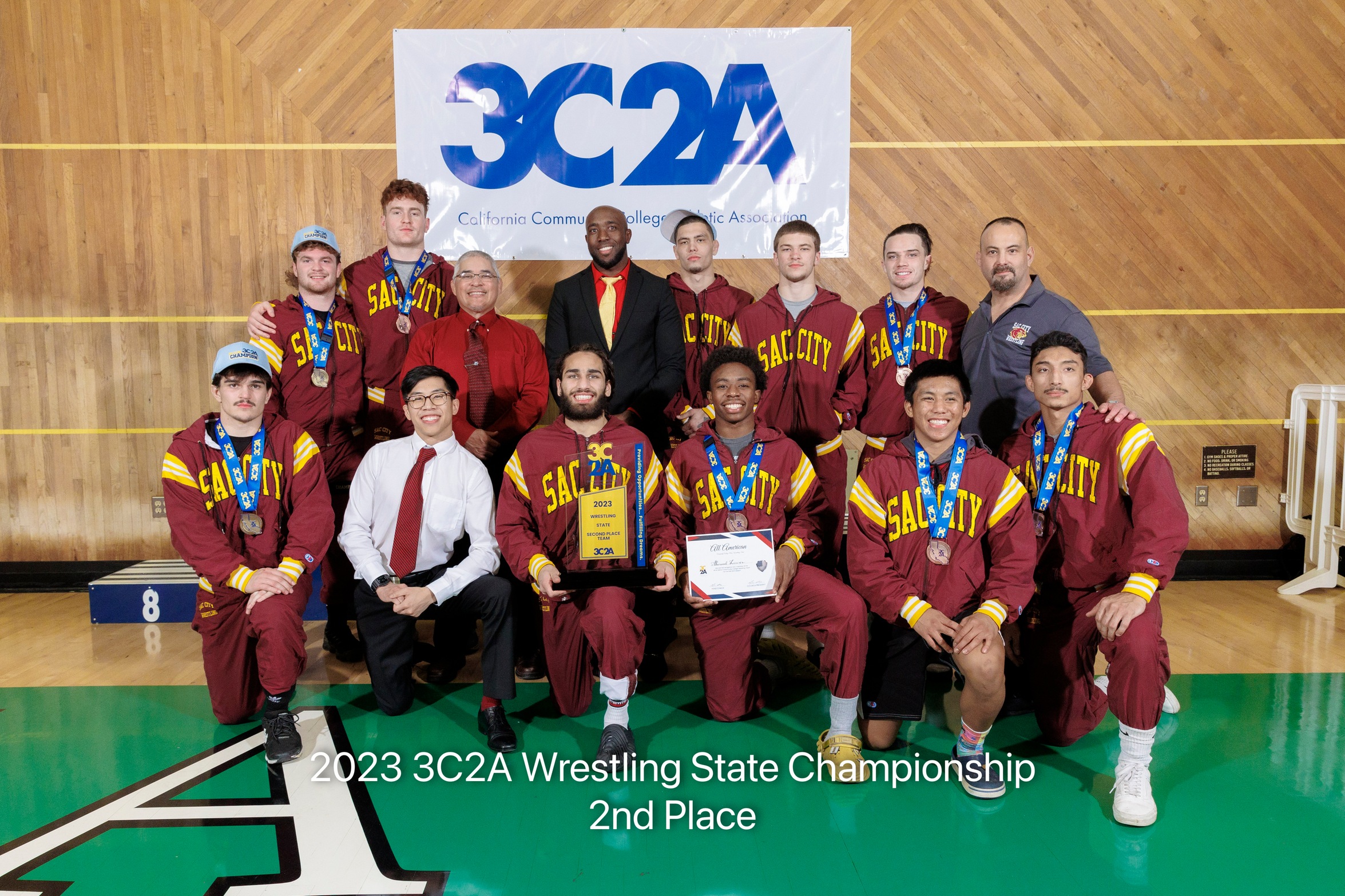 Wrestling is the CCCAA State Runner-Up; Boyd (165 lbs), Chavez-Morales (184 lbs) and Birch (197 lbs) are all individual State Champions