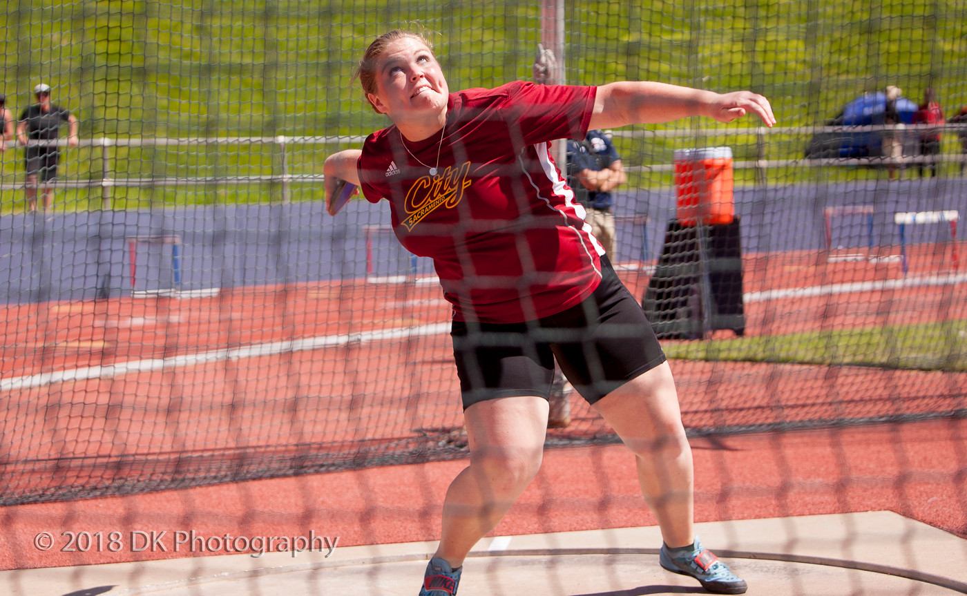 Riley Cannon finishes 17th in the Hammer Throw at the Kim Duyst Invitational