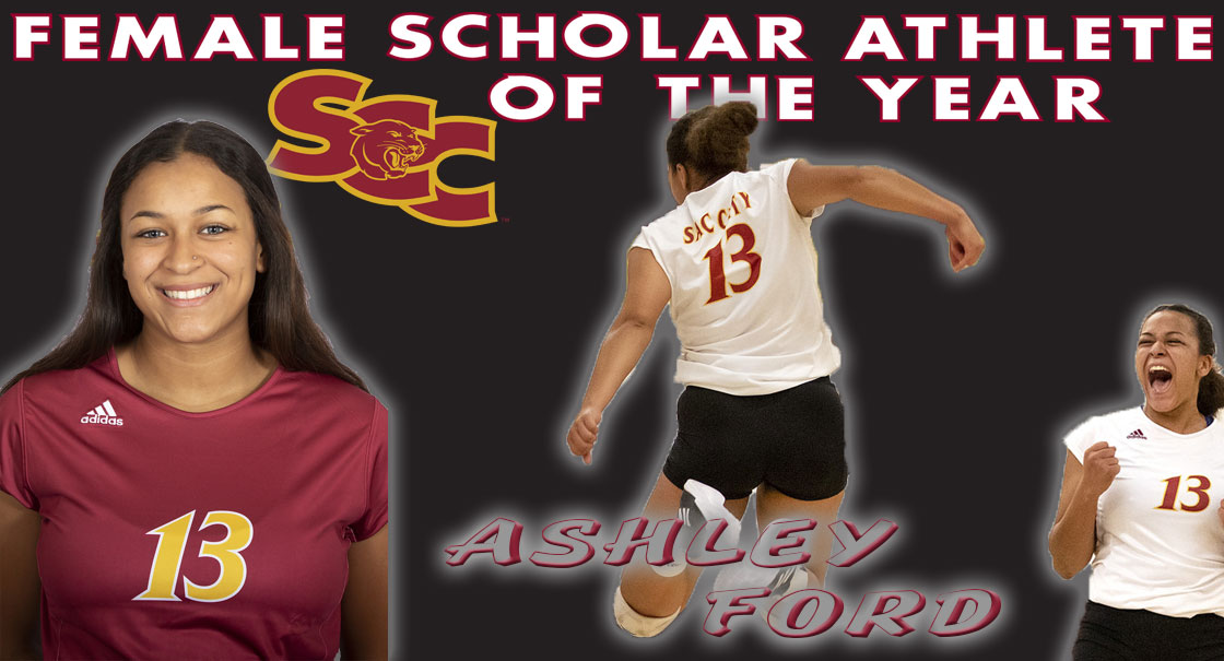 Congratulations to the 2021-22 SCC Female Scholar Athlete of the Year Award Winner, Ashley Ford (Volleyball)