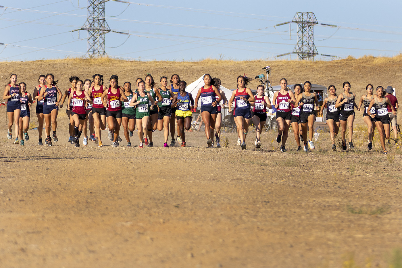 Villa (11th) and Morales (12th) are the top runners for the Women's Cross Country team at the Big 8 Preview Meet